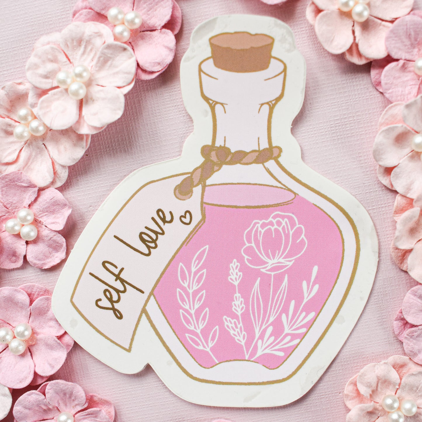 Clear Self Love Potion Die Cut Sticker