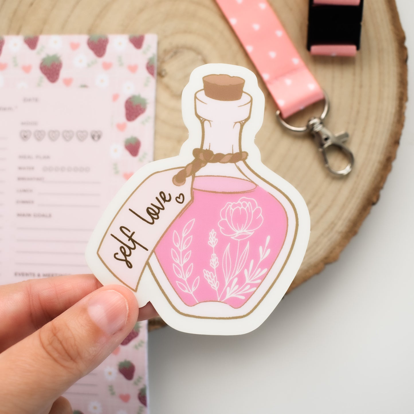Clear Self Love Potion Die Cut Sticker