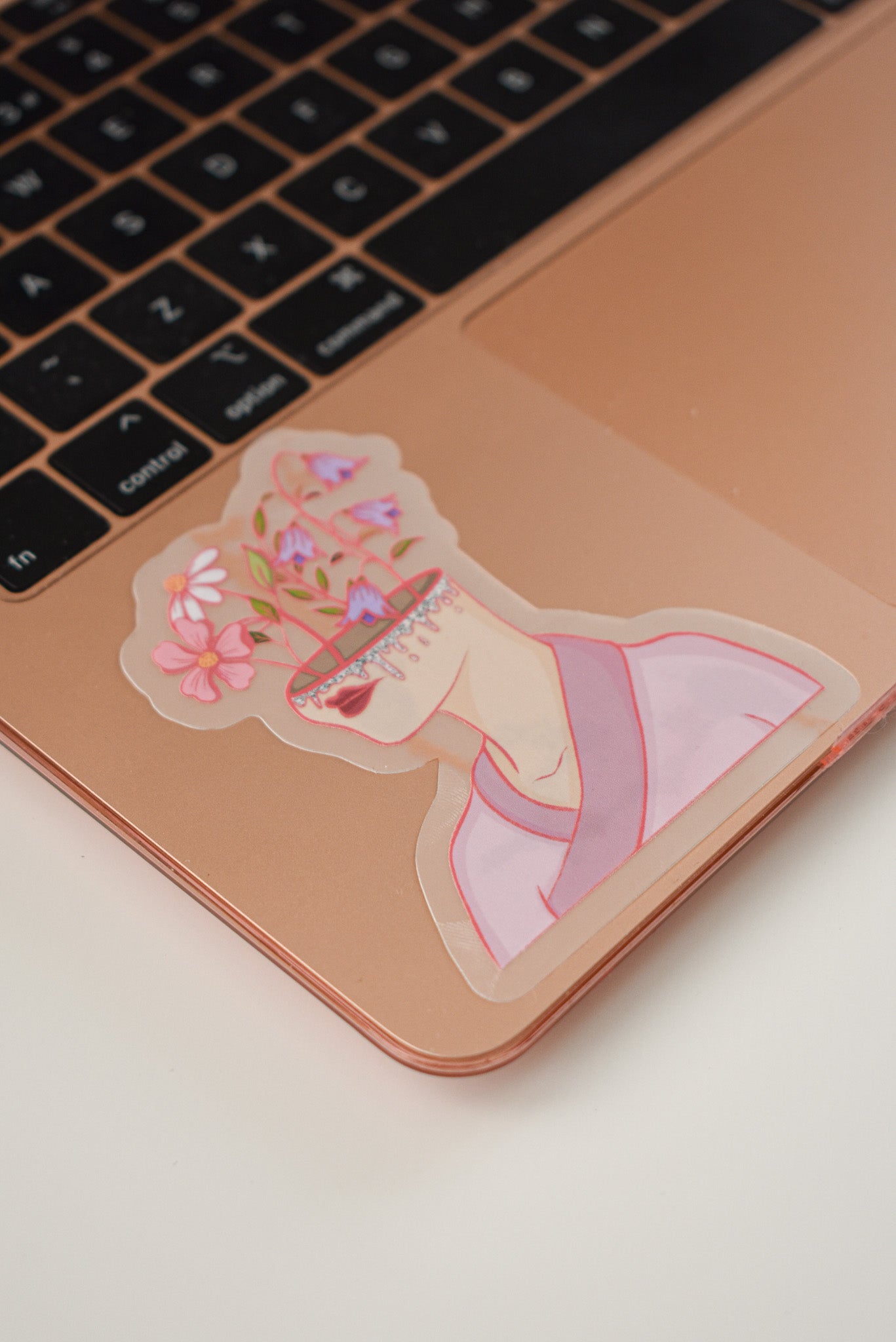 Clear Plant Head Die Cut Sticker