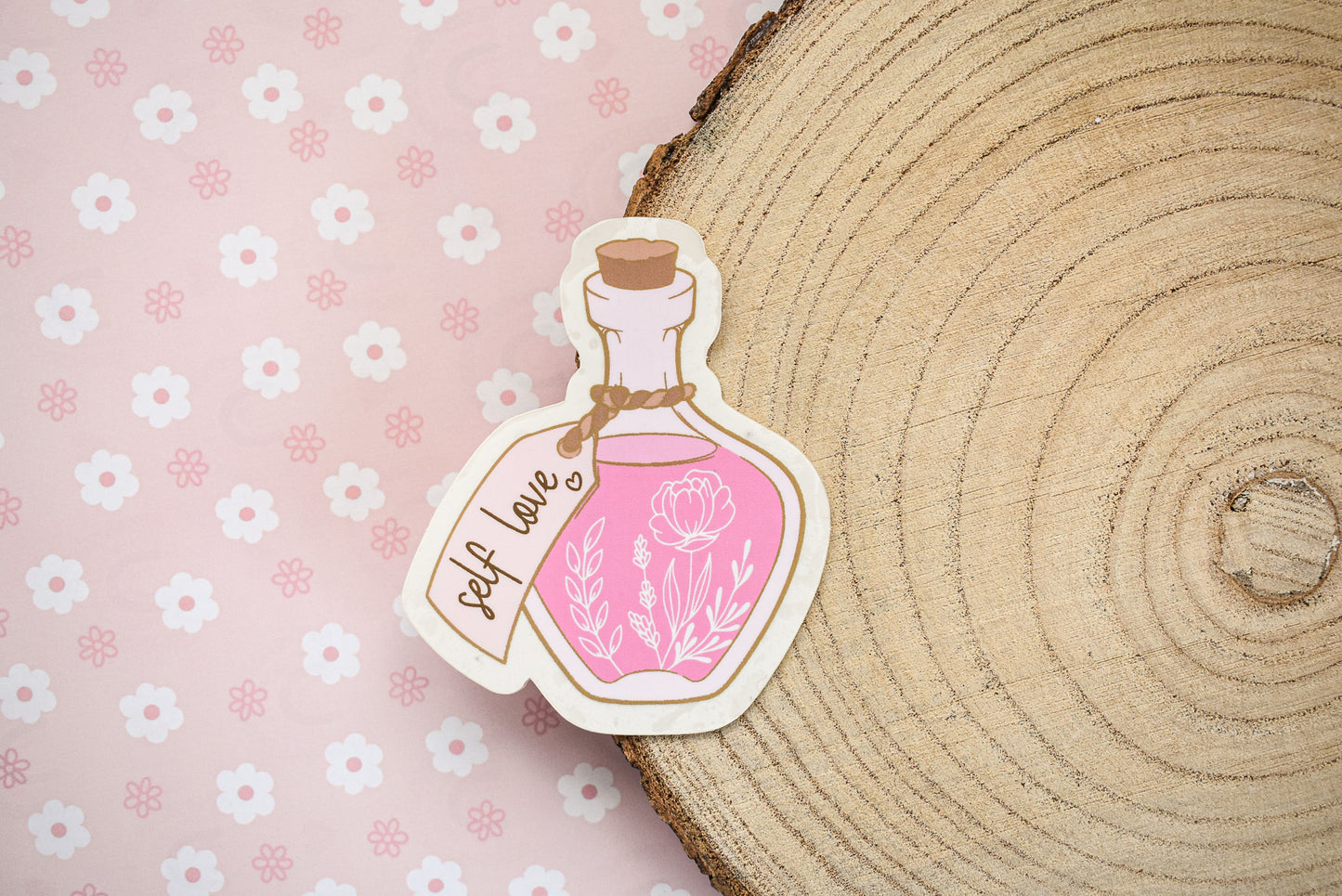 Clear Self Love Potion Die Cut Sticker