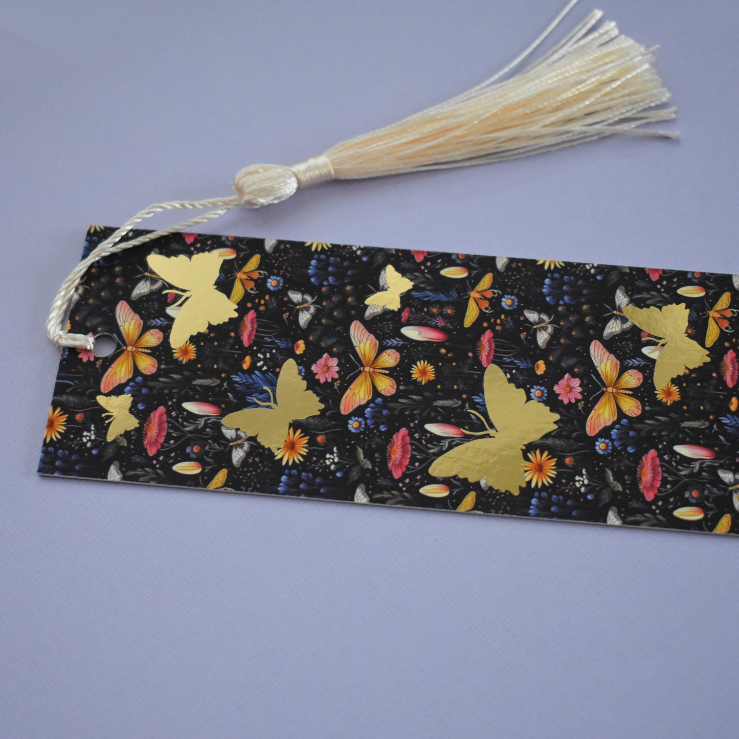 Nighttime Butterfly Foil Bookmark