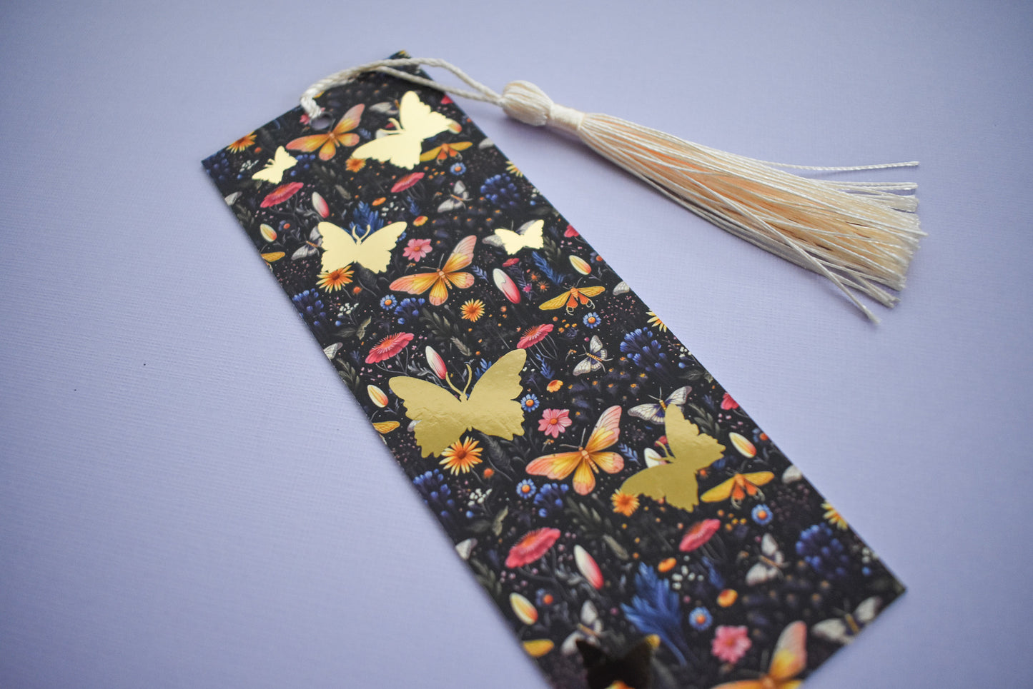 Nighttime Butterfly Foil Bookmark