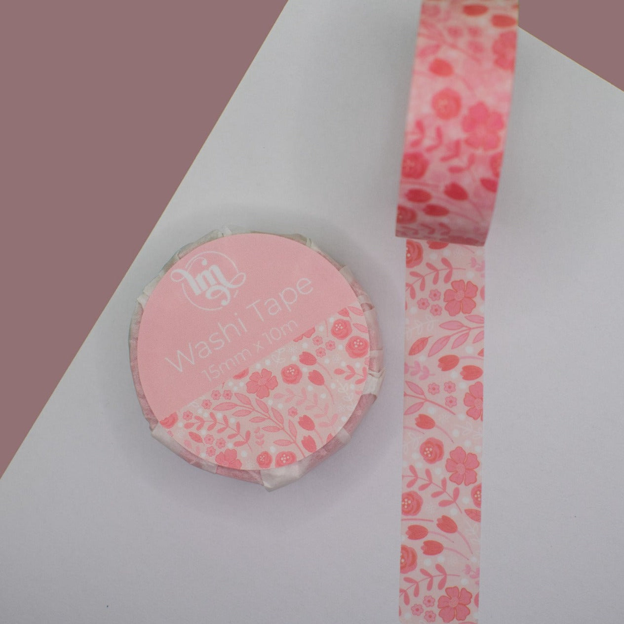 Light Pink Floral Washi Tape