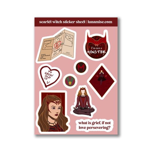 Red Witch Sticker Sheet