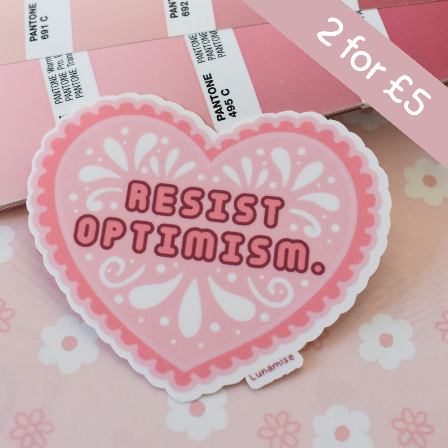 Resist Optimism Die Cut Sticker