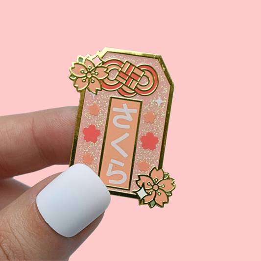 Omamori Enamel Pin