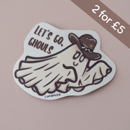 Let's Go, Ghouls Die Cut Sticker