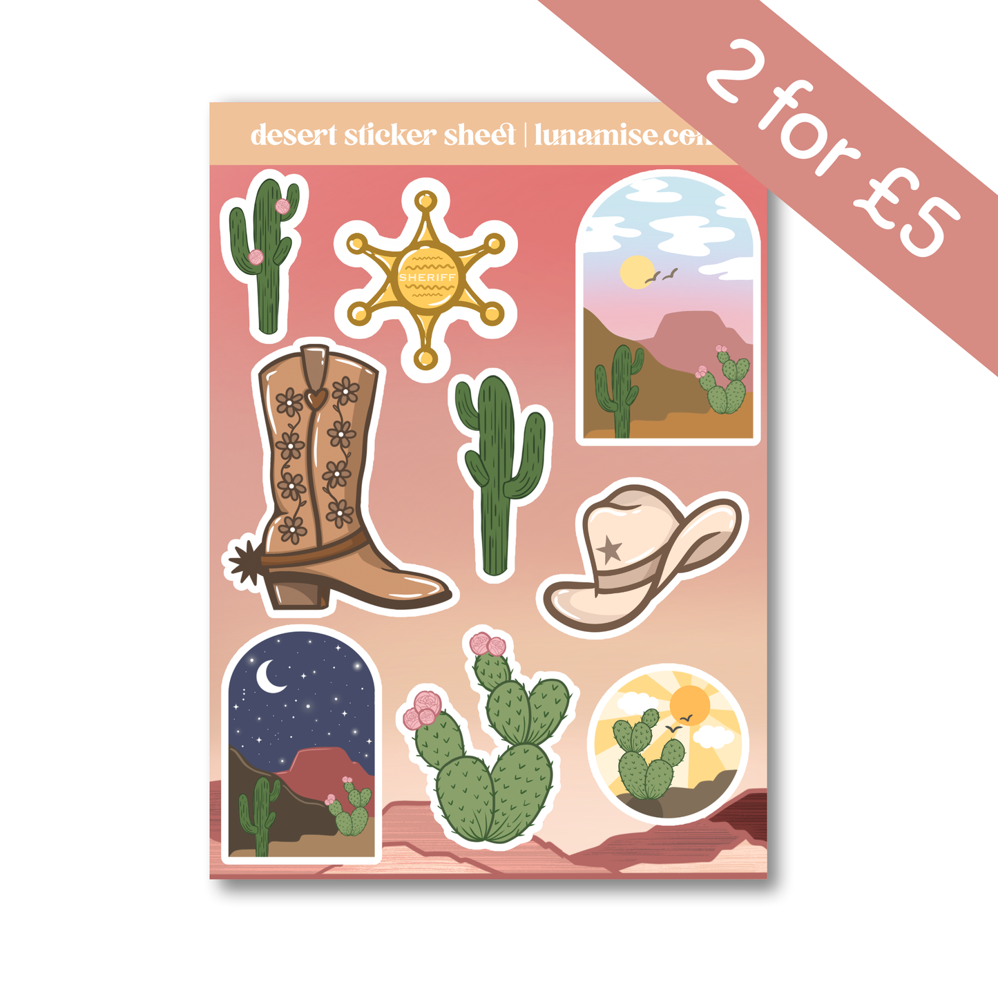 Desert Sticker Sheet