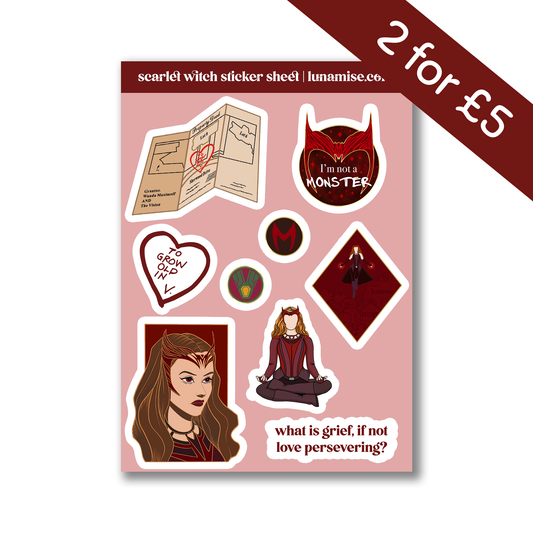 Red Witch Sticker Sheet