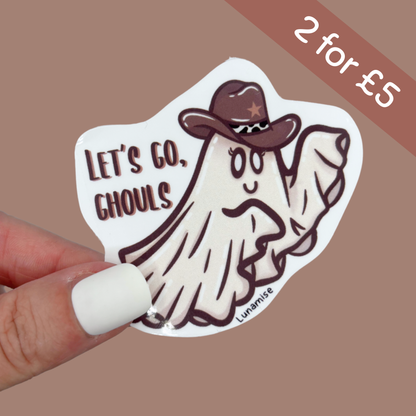 Let's Go, Ghouls Die Cut Sticker