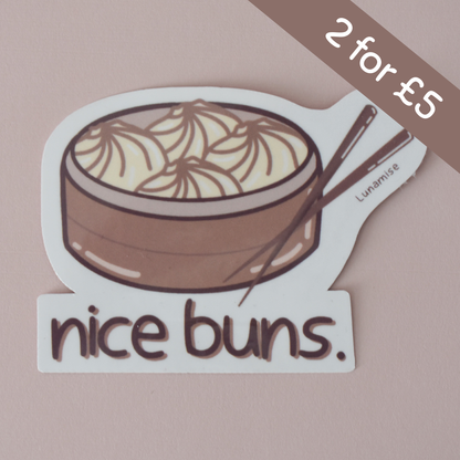 Nice Buns Die Cut Sticker