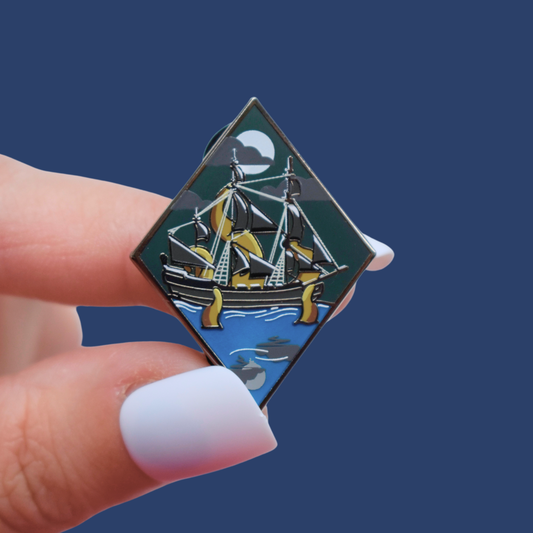 Black Pearl Enamel Pin