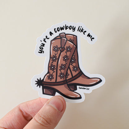 Cowboy Die Cut Sticker