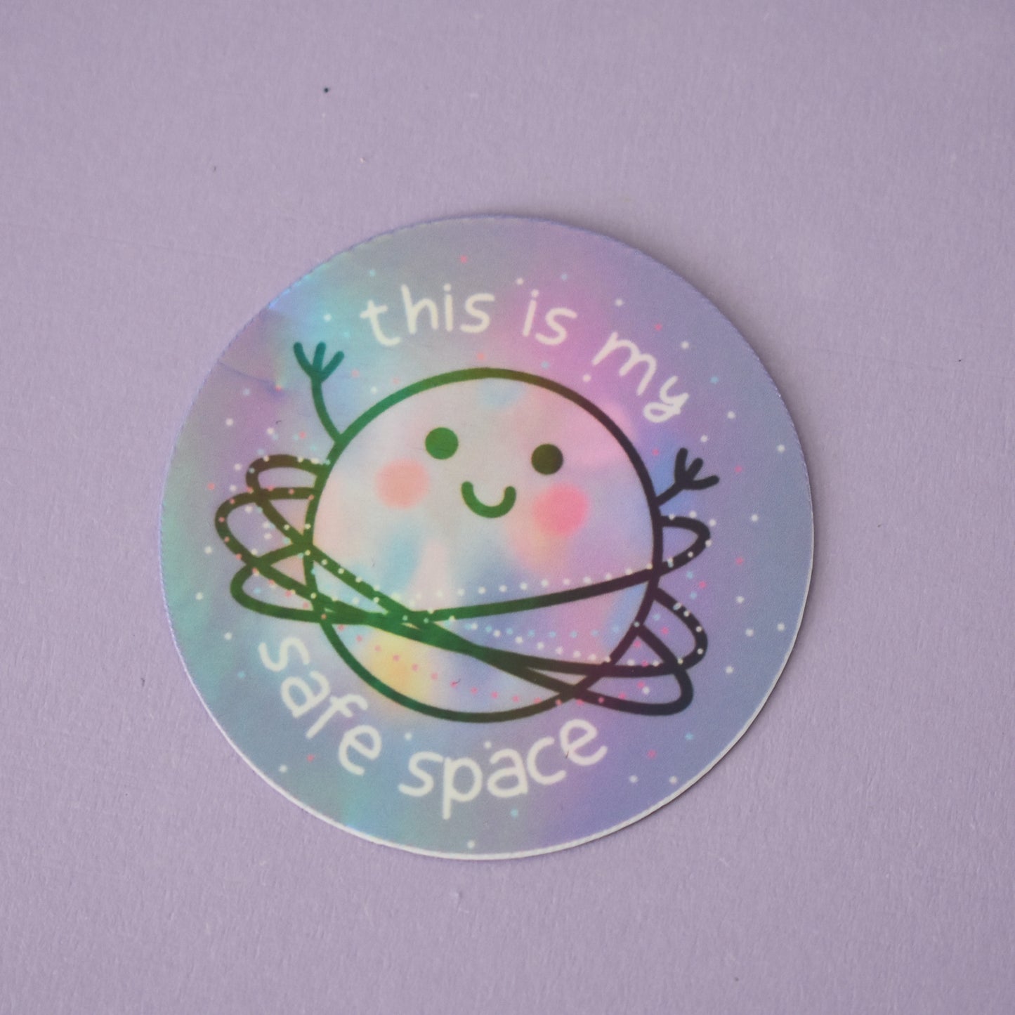 Safe Space Holographic Die Cut Sticker