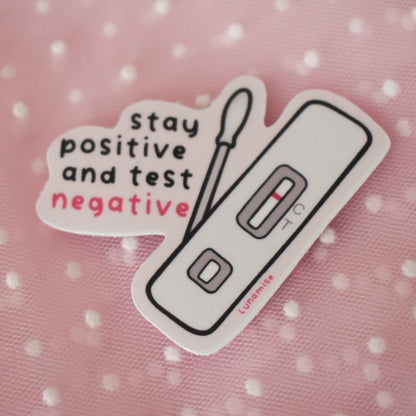 Test Negative Die Cut Sticker