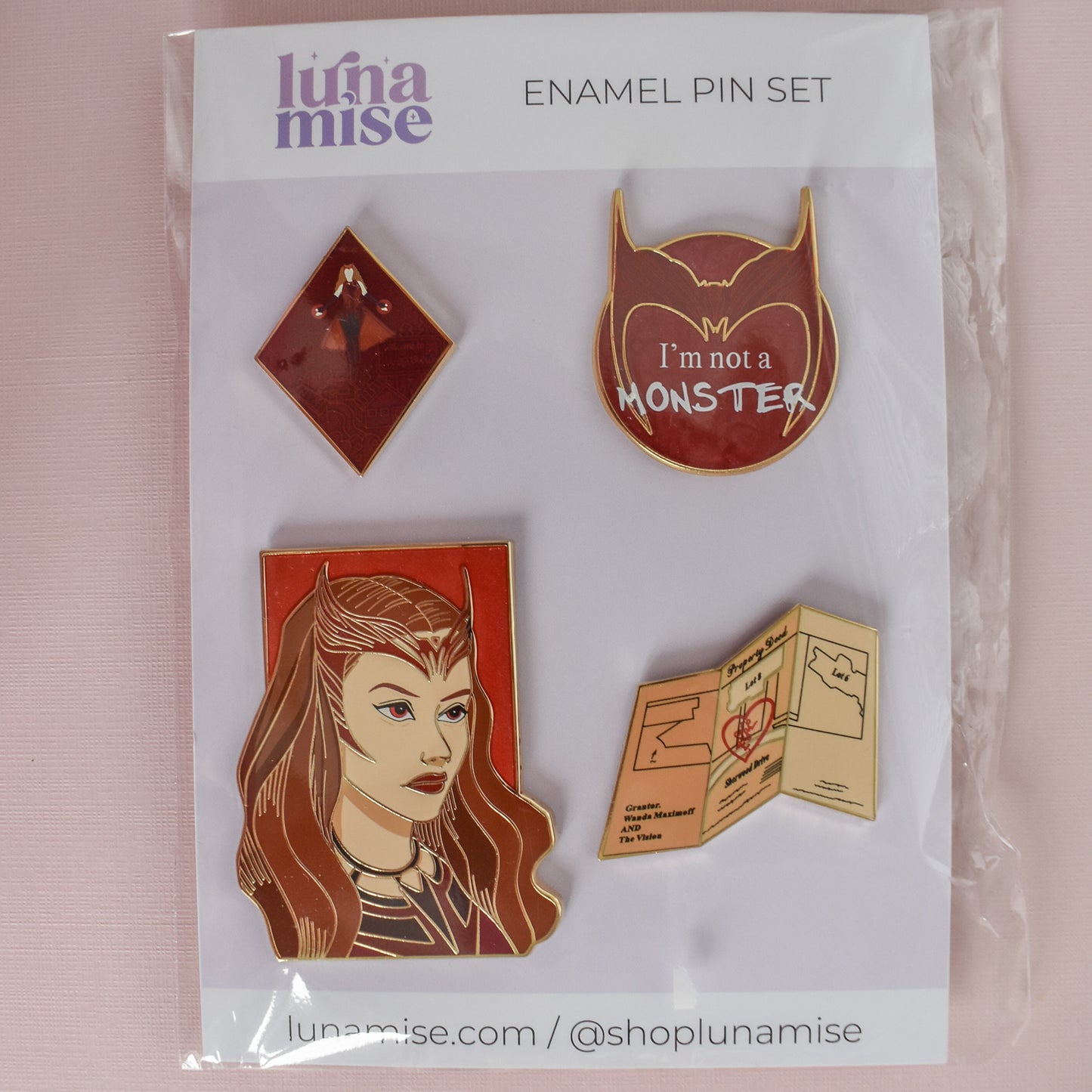 Red Witch Pin Set