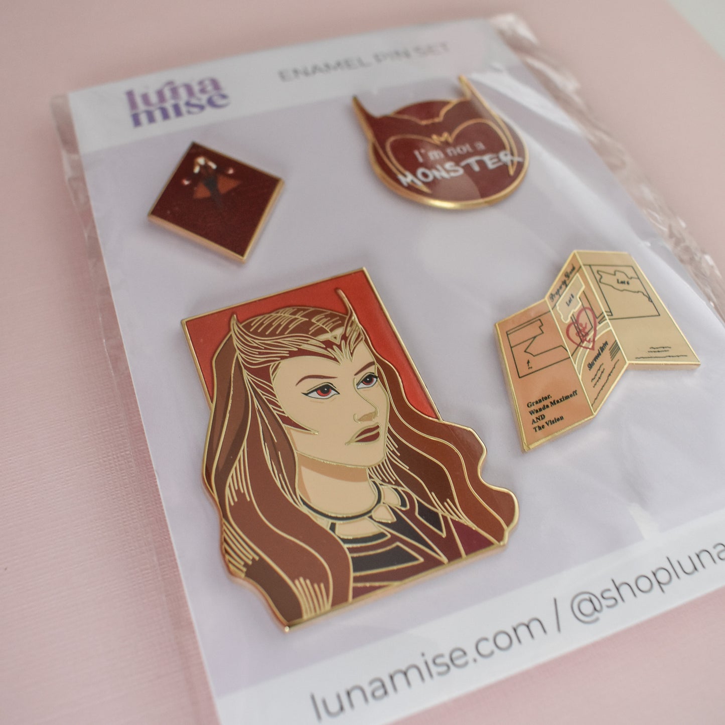 Red Witch Pin Set