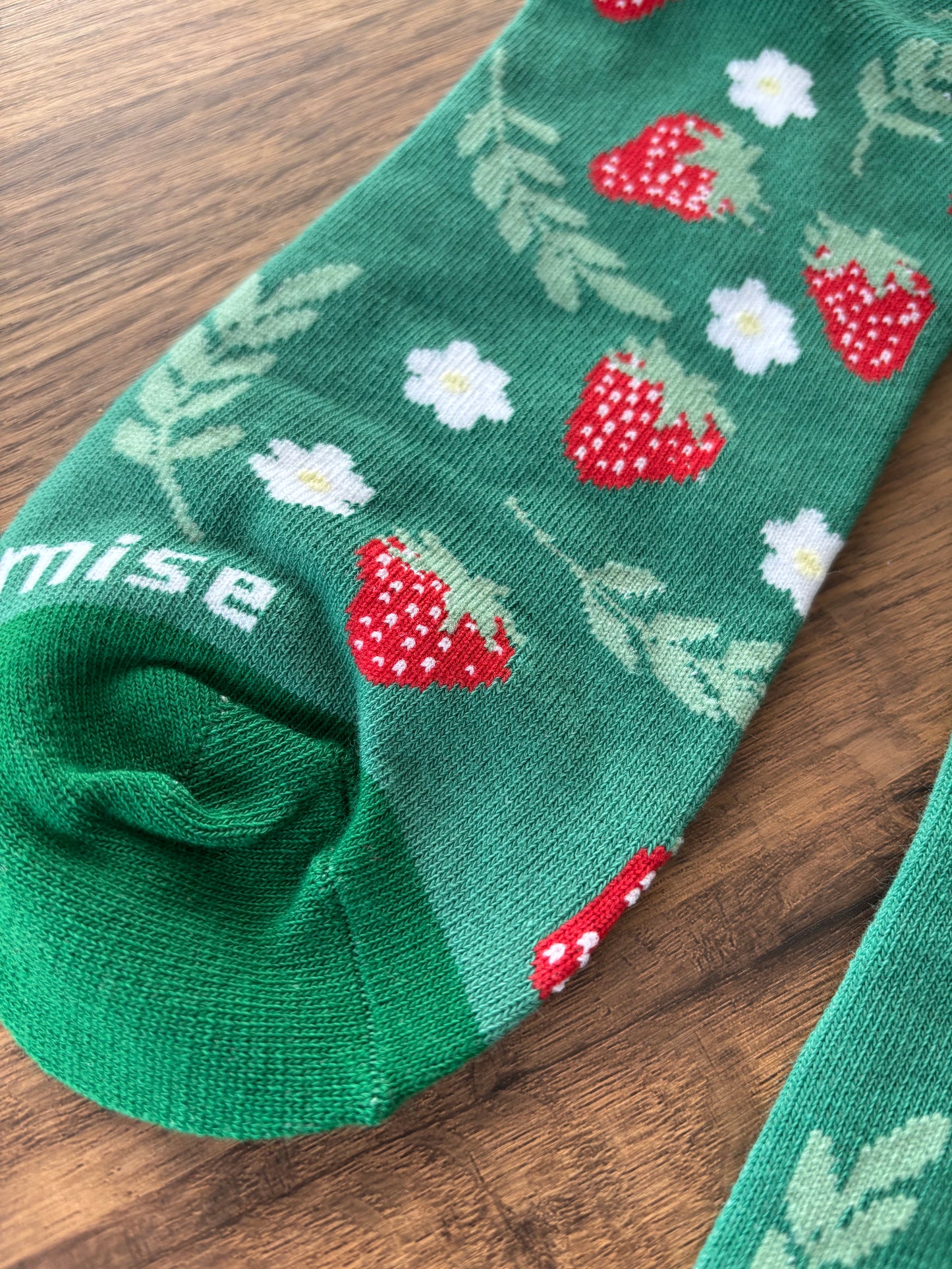 Strawberry Pattern Knitted Socks