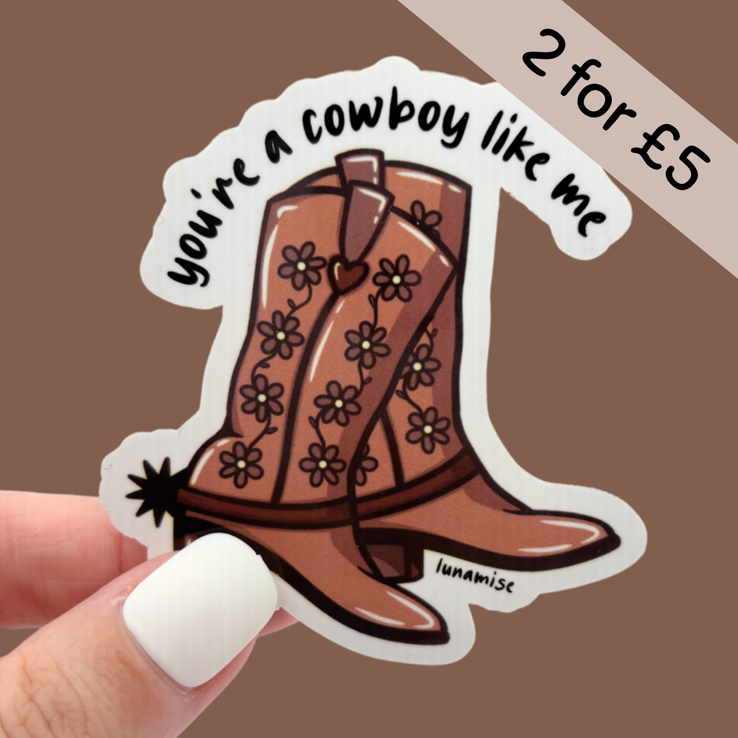 Cowboy Die Cut Sticker