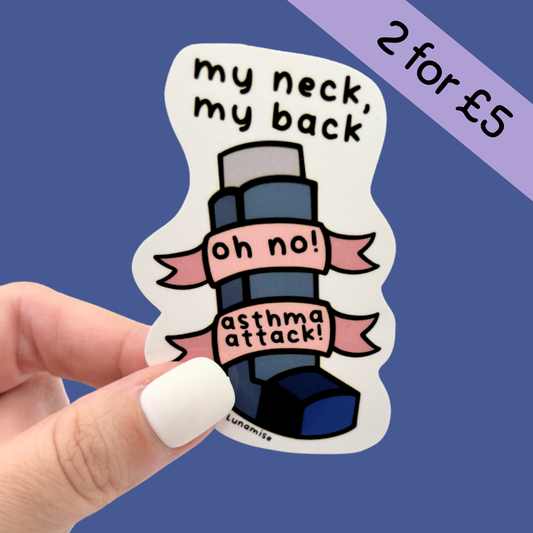 Asthma Attack Die Cut Sticker