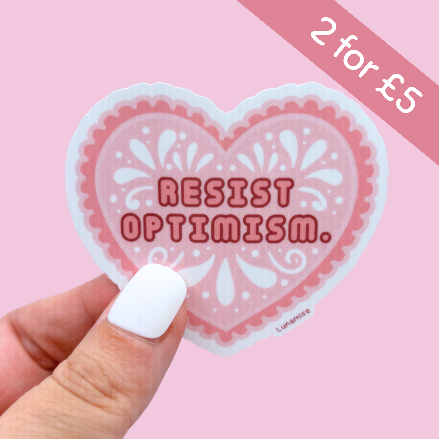 Resist Optimism Die Cut Sticker