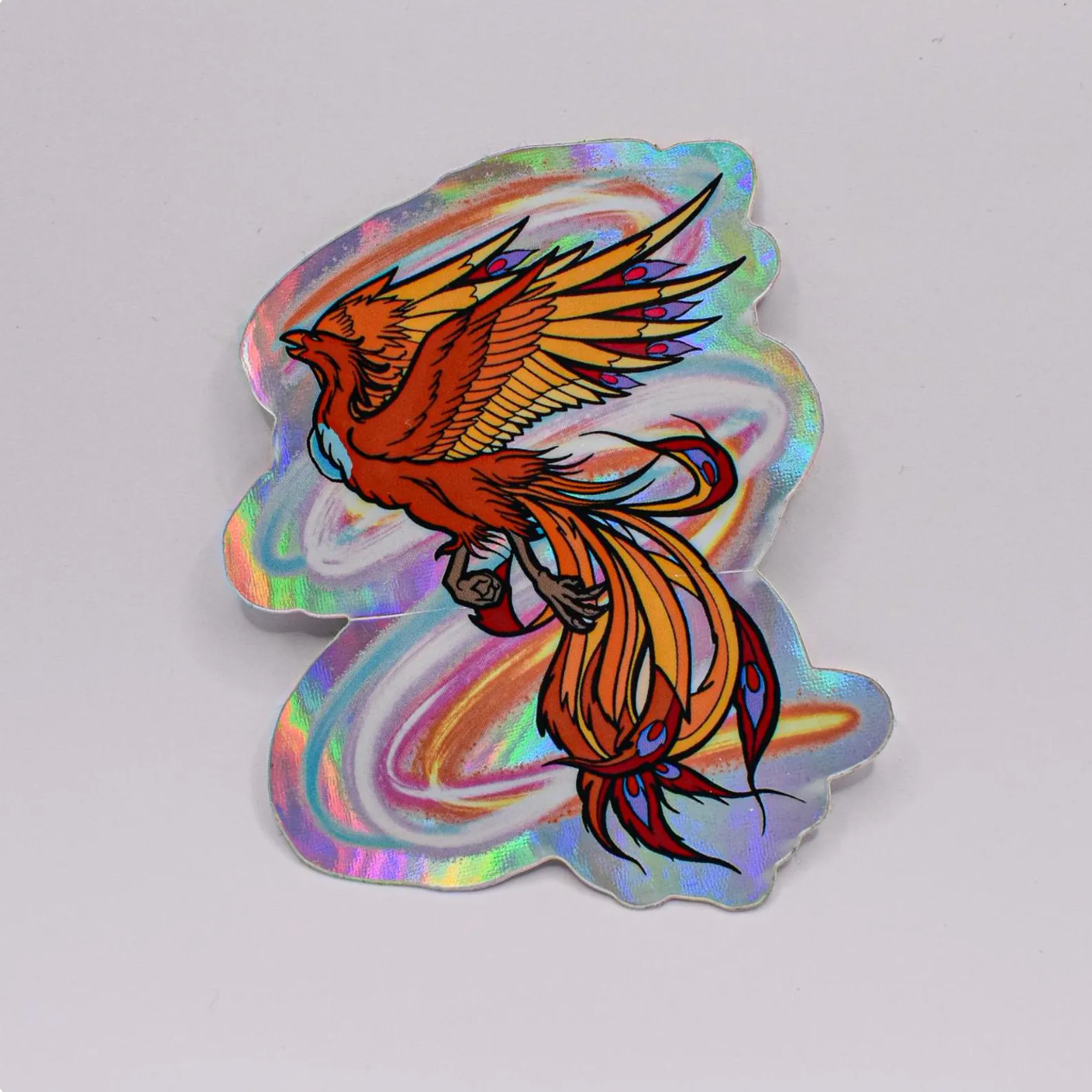 Phoenix Holographic Die Cut Sticker