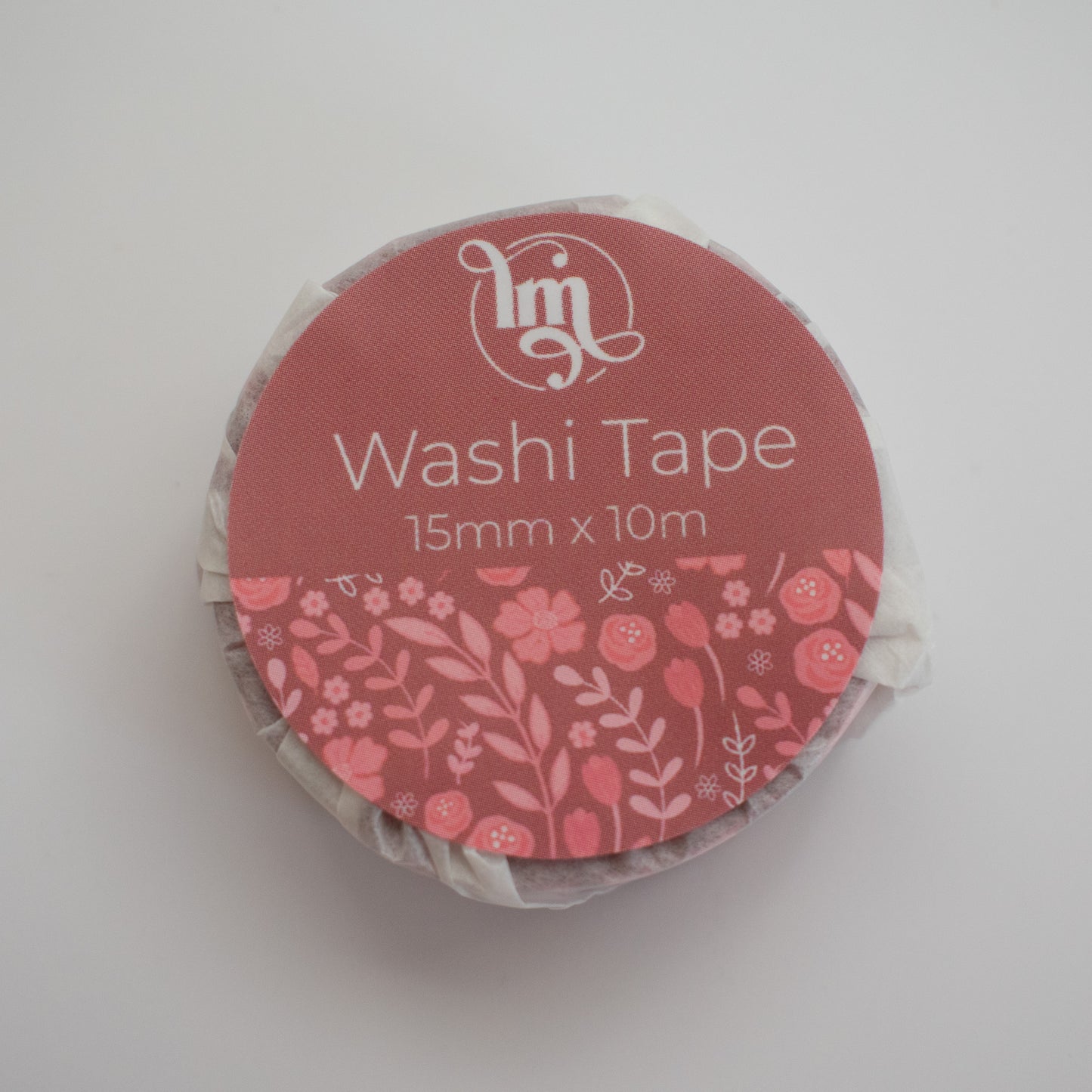 Dark Pink Floral Washi Tape