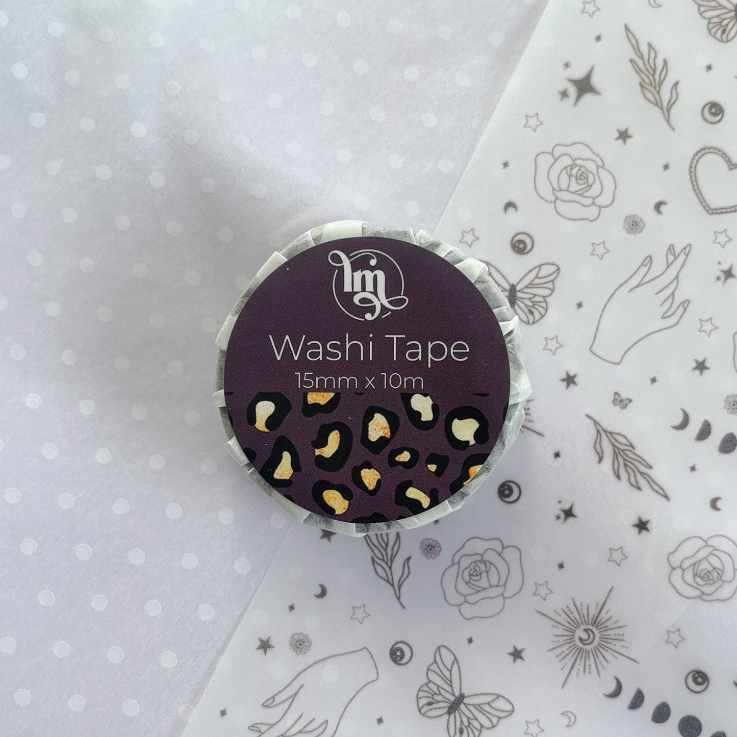 Purple Leopard Print Washi Tape