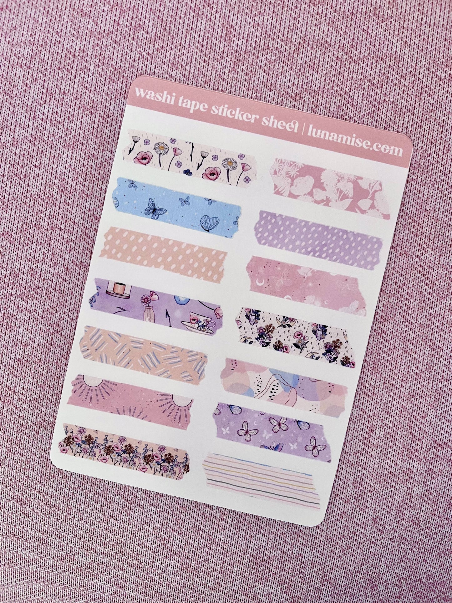Washi Tape Sticker Sheet